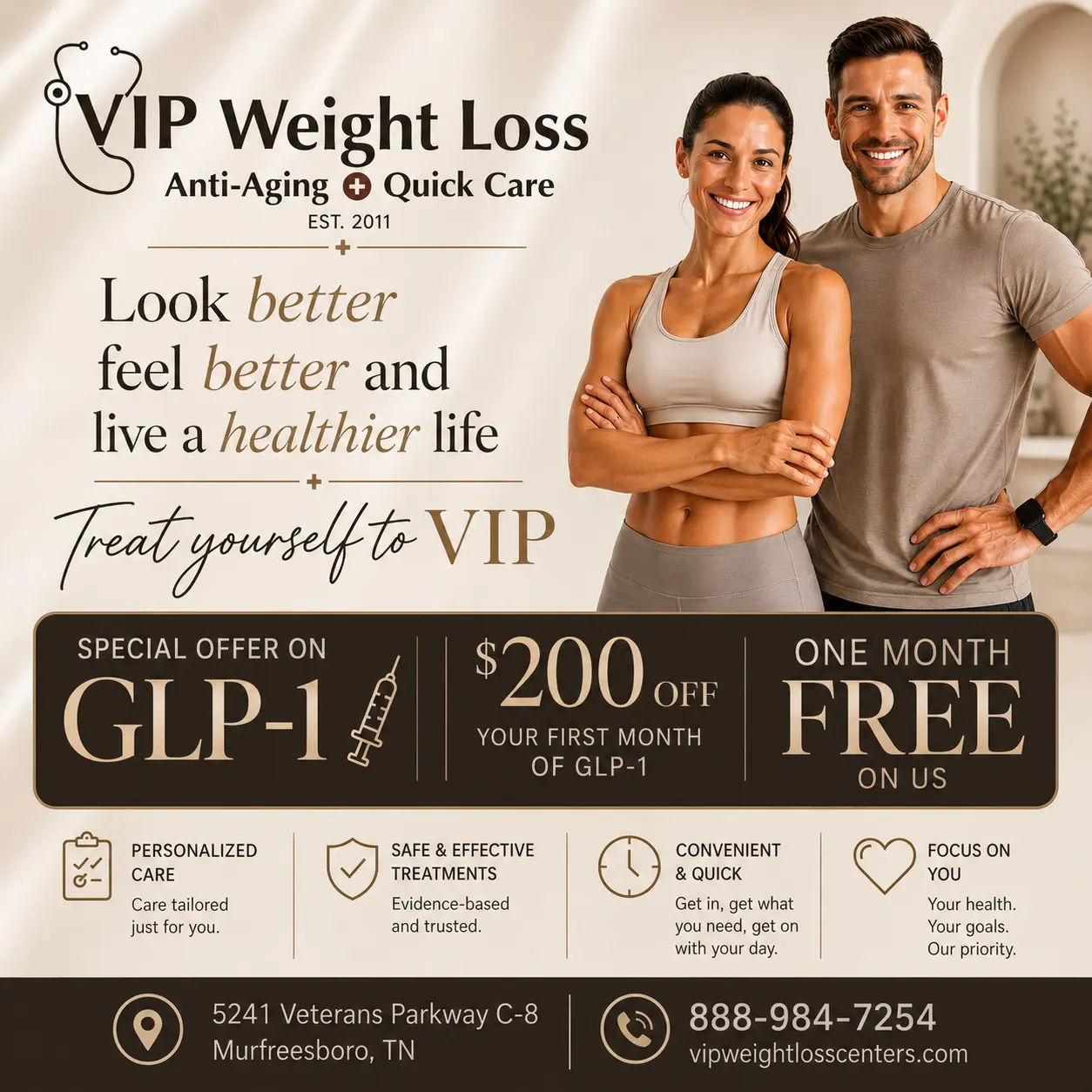 glp-1 murfreesboro tn VIP Weight Loss, Anti-Aging & Quick Care